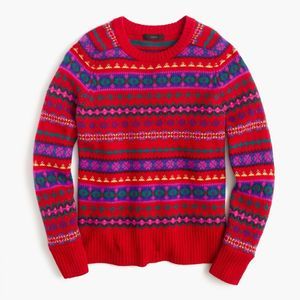 Fair Isle 100% Wool Sweater